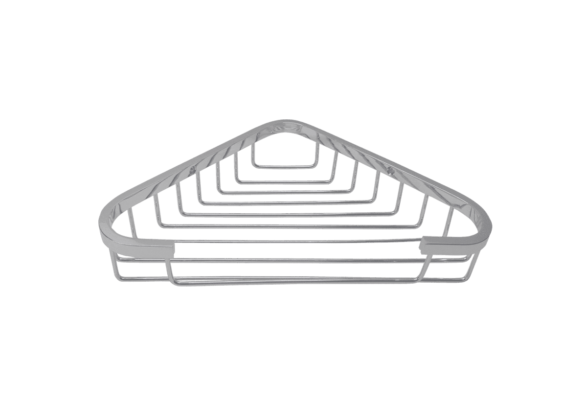 Maxiflow Single Sponge Holder Corner Shelf Chrome 18x18 cm