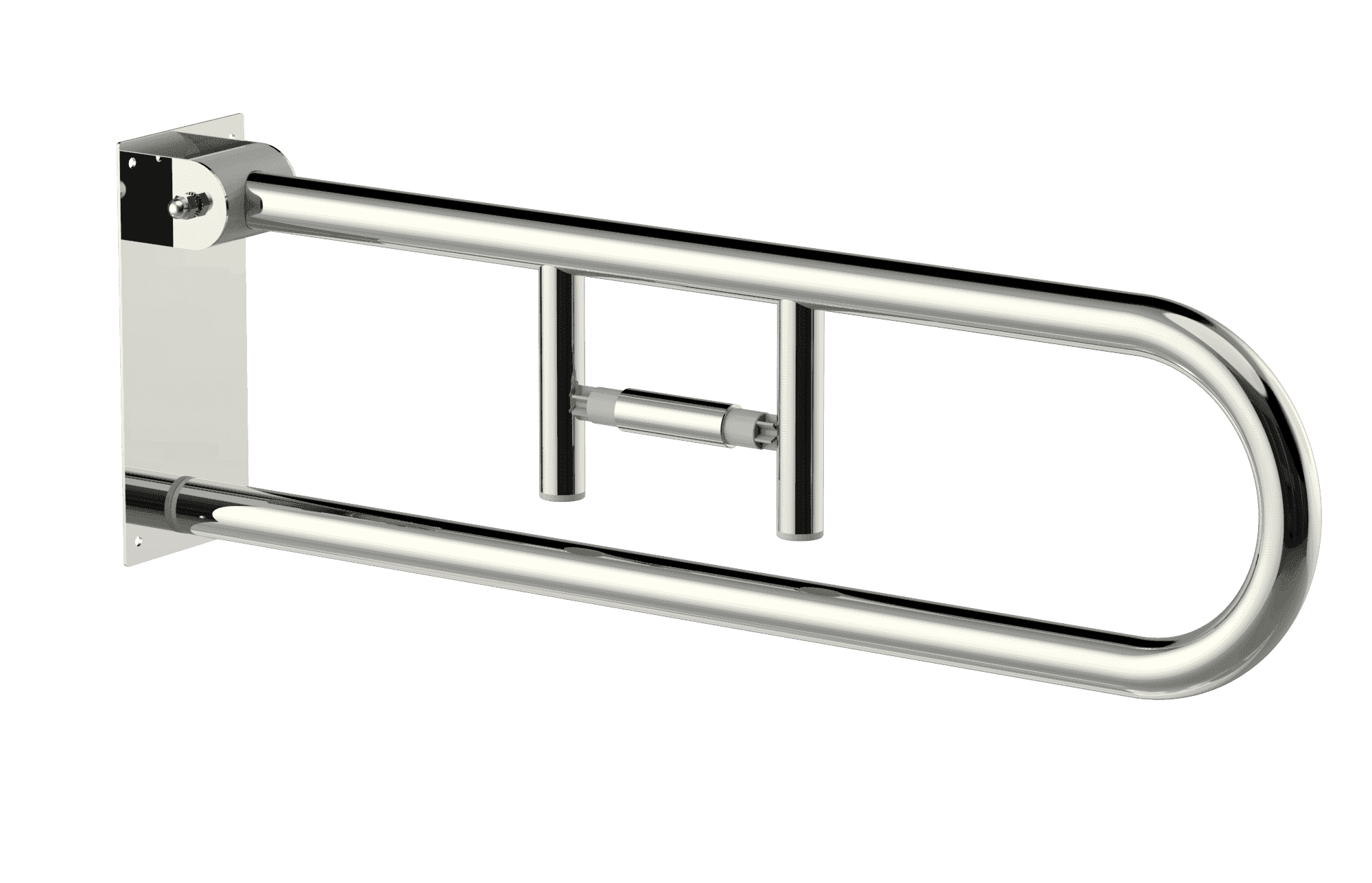 Maxiflow Grab Bar with Articulated Roller Paper Holder for Disabled