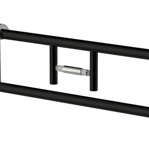 Maxiflow Black Grab Bar with Articulated Roller Paper Holder for Disabled