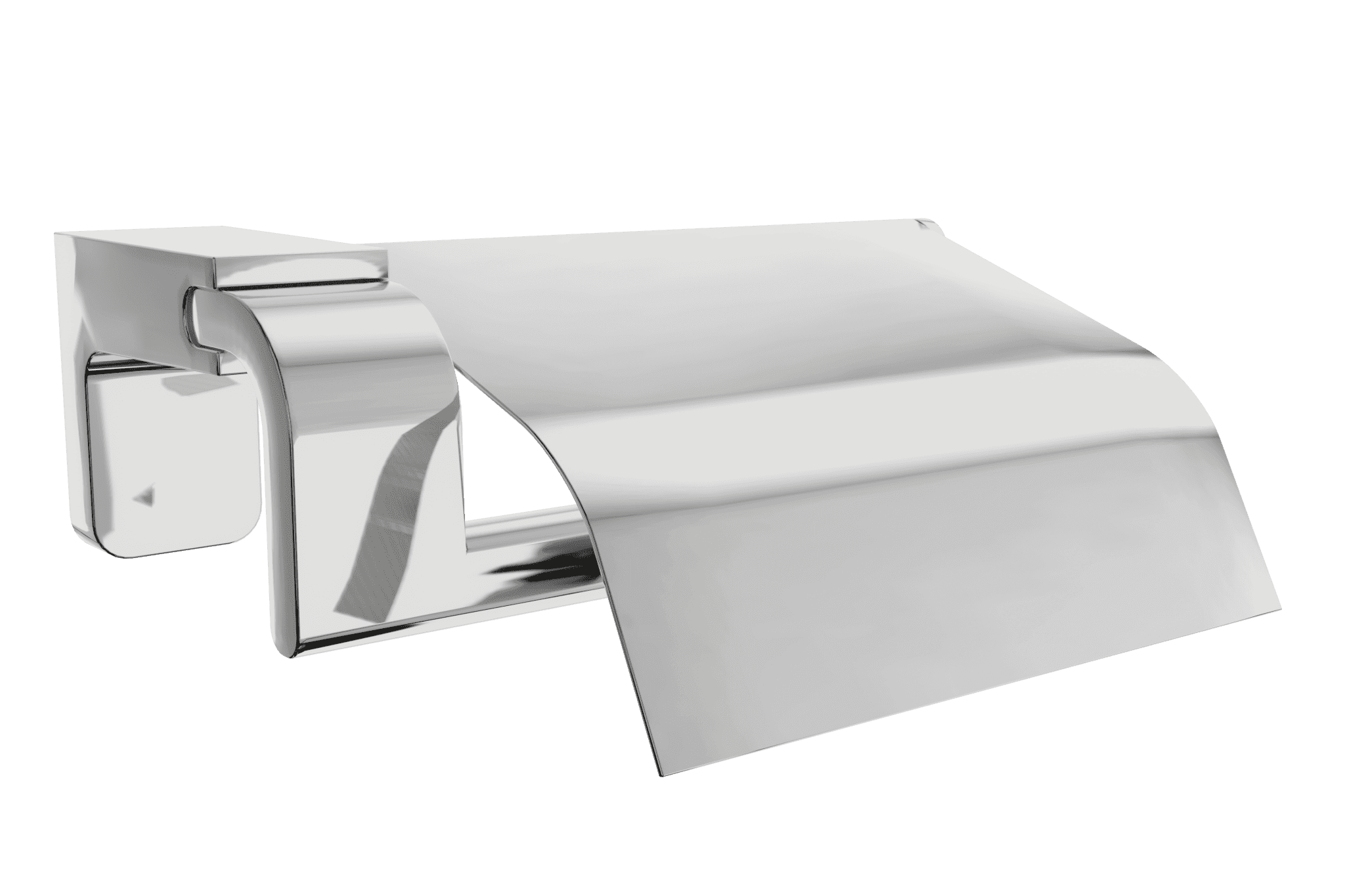 Maxiflow F1 Accessories Chrome Plated Toilet Paper Holder with Lid - Image 3