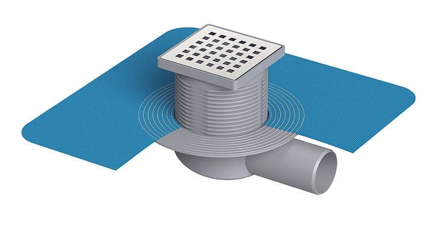 Insulation Compatible Floor Drains 140mm Membrane Ø 40 10X10