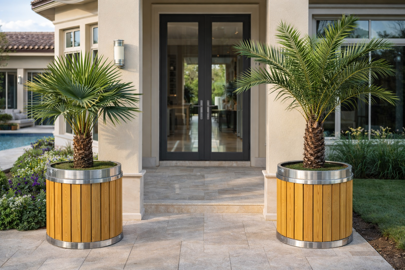 WoodRing Stainless Steel Planter