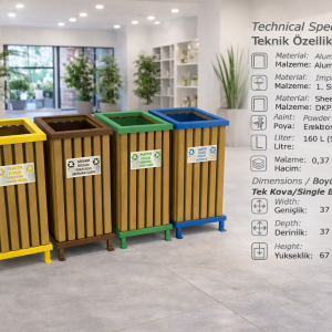 ColorFrame Outdoor Recycling Bin