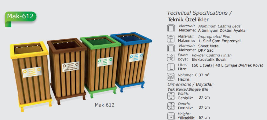 ColorFrame Outdoor Recycling Bin - Image 2