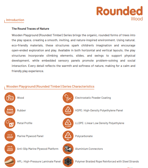 Wooden Playground: Rounded Timber Series (MTO 1001 - MTO 1005) - Image 4