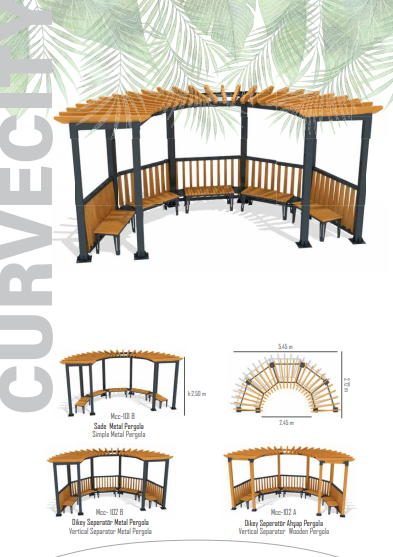 CurveCity Series – Modular Curved Outdoor Pergola Systems