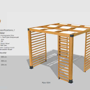 Alternative view of Pergola Series – Stand-Alone Wooden Outdoor Structures