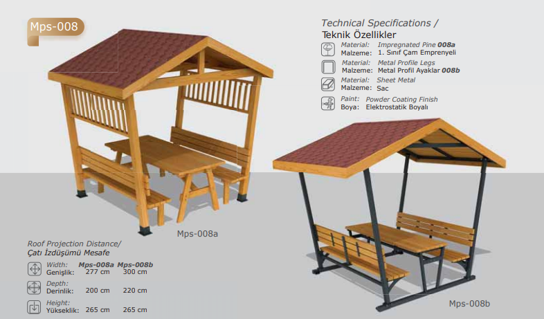Pavilion Series – Compact Picnic & Seating Shelters
