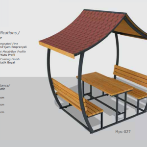 Alternative view of Curved Roof Picnic Pavilion – Modern Outdoor Shelter