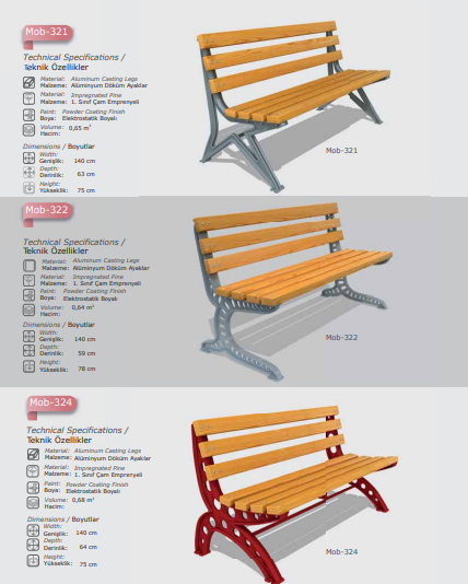 Modern Outdoor Bench β Cast Aluminum Legs & Pine Wood Slats