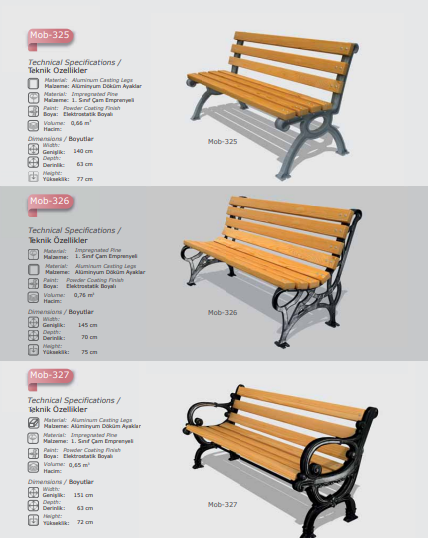 Modern Outdoor Bench β Cast Aluminum Legs & Pine Wood Slats - Image 2