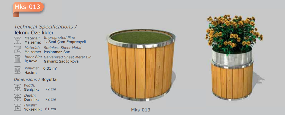 WoodRing Stainless Steel Planter - Image 3