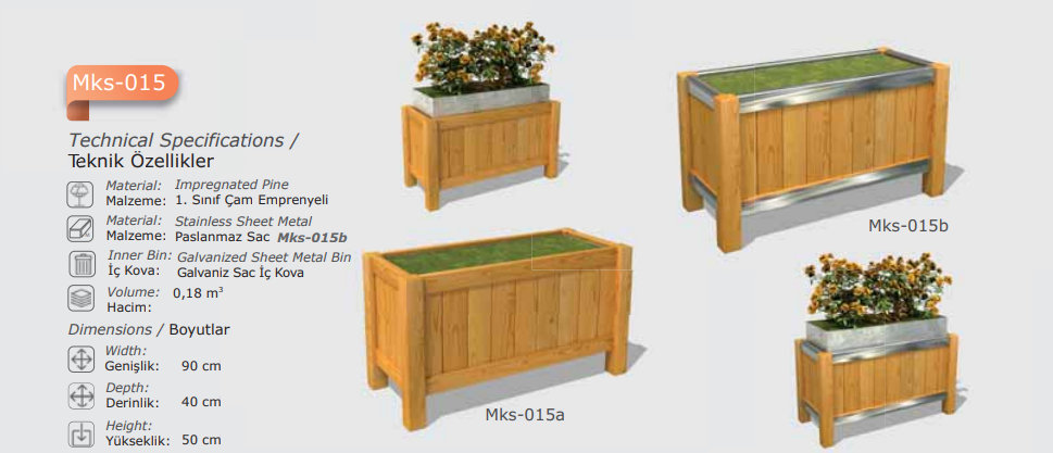 TimberLine Rectangular Planter - Image 2