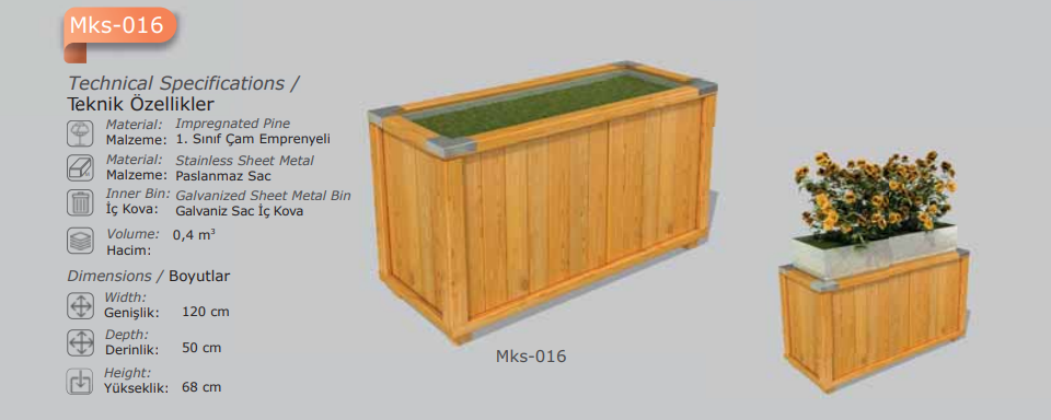 TimberLine Rectangular Planter - Image 3