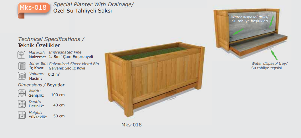 TimberLine Rectangular Planter - Image 4