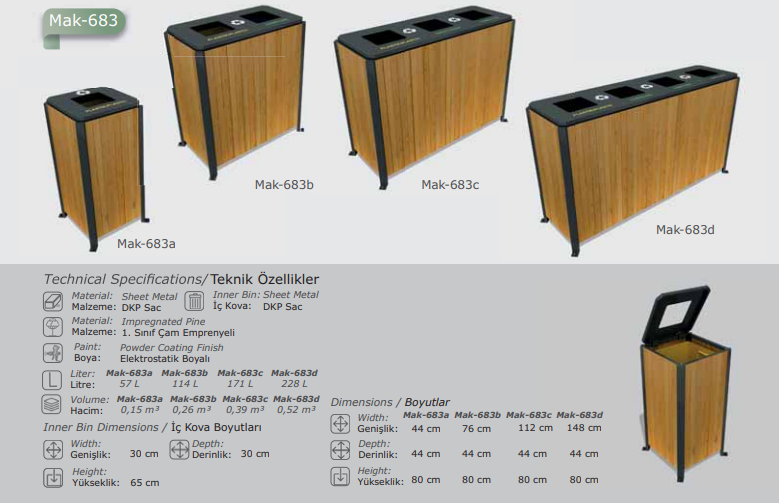 WoodFlex Modular Recycling Bin - Image 2