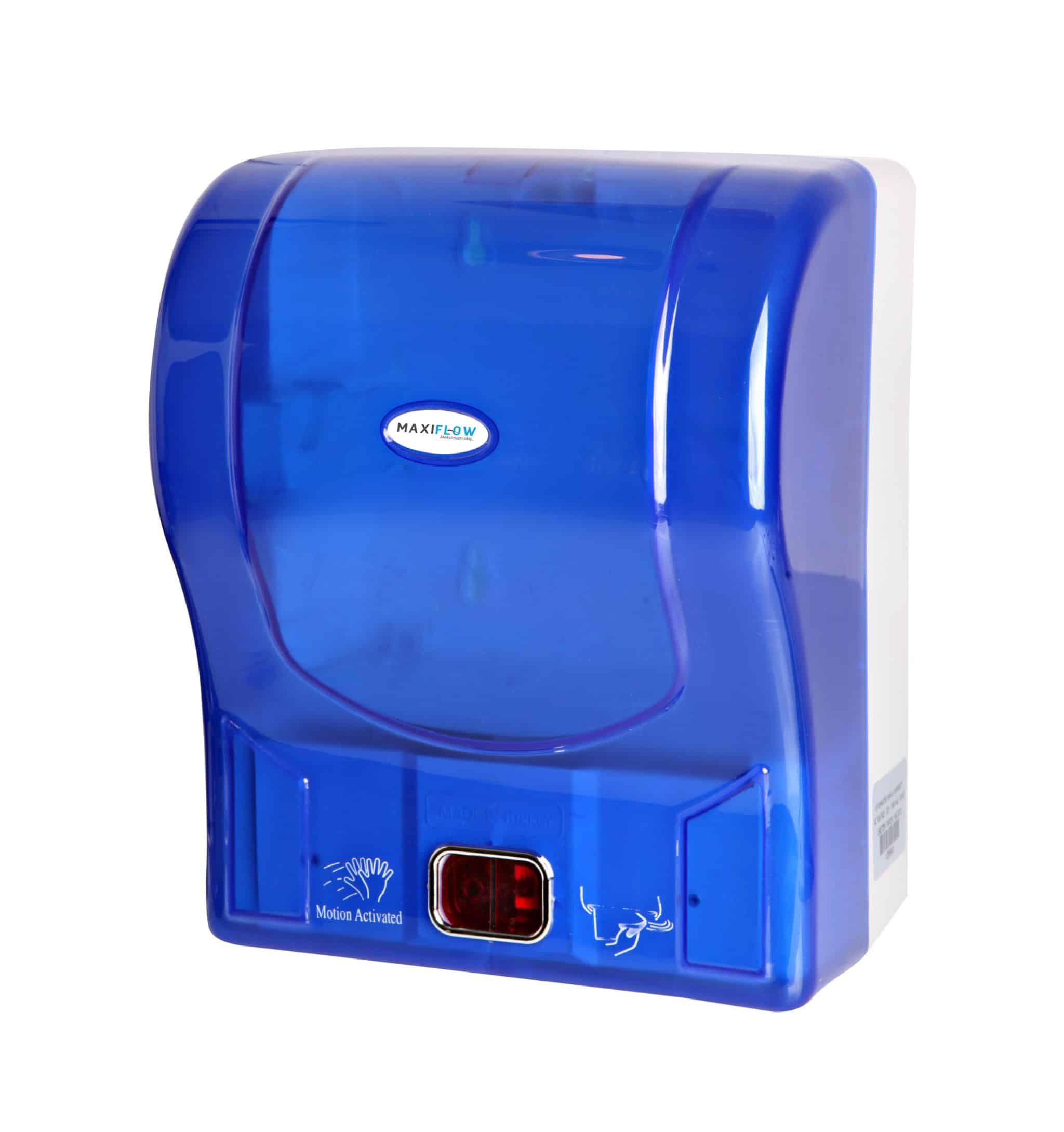 Maxiflow Paper Holder Automatic Plastic White, Transparent Blue