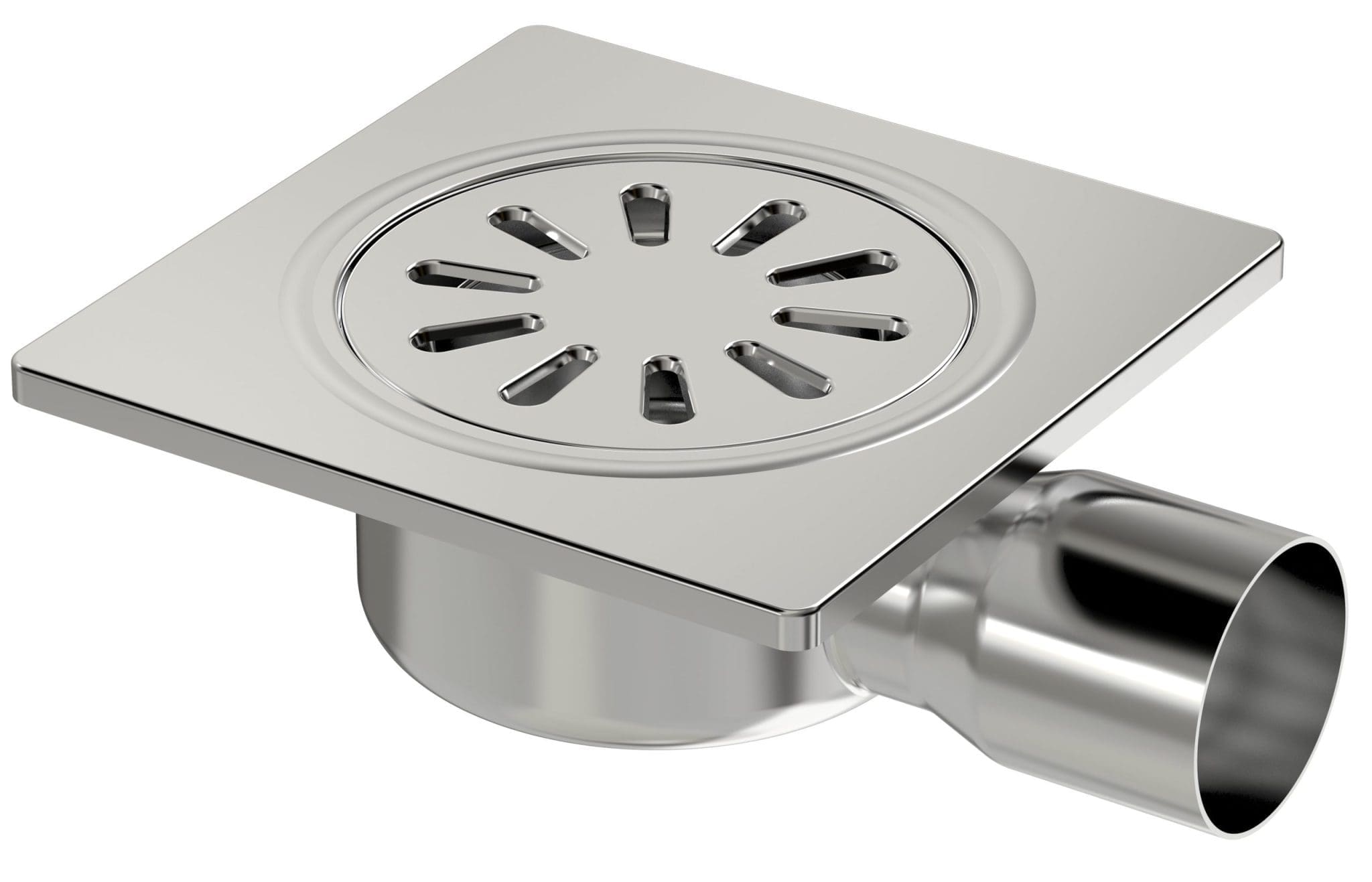 Premium Stainless Floor Drain Side Ø 50 15x15
