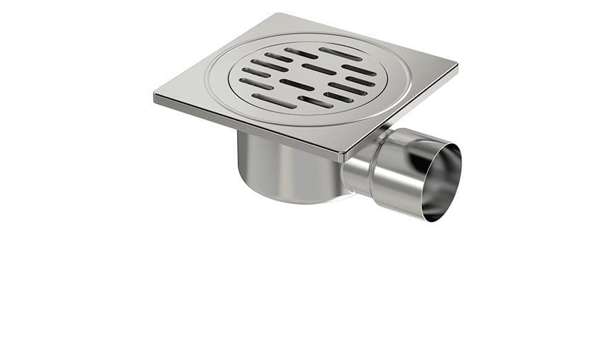 Premium Stainless Floor Drain Stainless body Stainless grate Stainless grate Stainless odor trap Ø 100 20x20