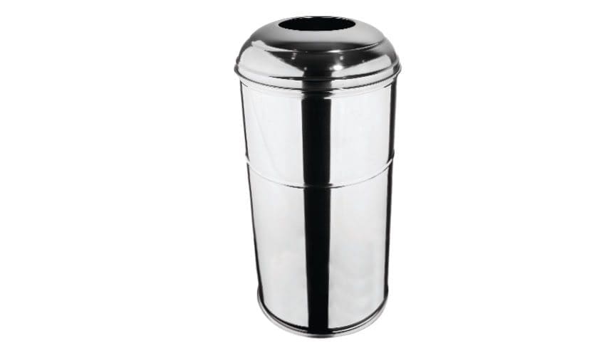 Maxiflow Stainless Steel Trash Can with Bombe Lid
