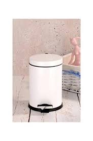 Alternative view of Maxiflow Pedal Standard Trash Can White Painted 16 Liters