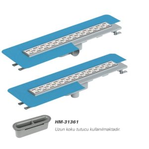 Maxiflow LINE T.M Shower Drain Stainless Chrome Grid 50cm