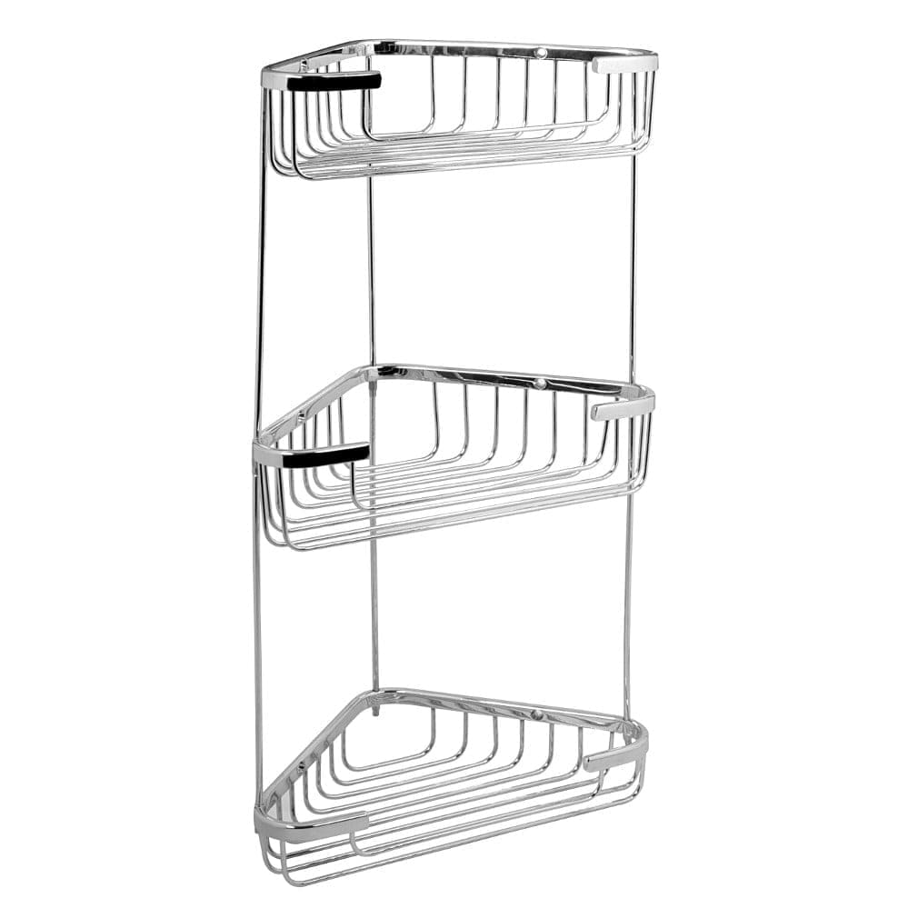 Maxiflow 3 Sponge Holder Corner Shelf Chrome 18x18 cm