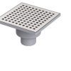 Maxiflow Chrome Grid 15x15 Floor Drain - Bottom Outlet 50 mm
