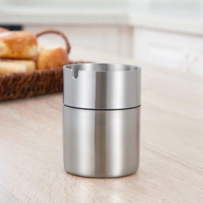 Maxiflow Stainless Decorative Ashtray - Suitable for Car (7×9.4 cm)