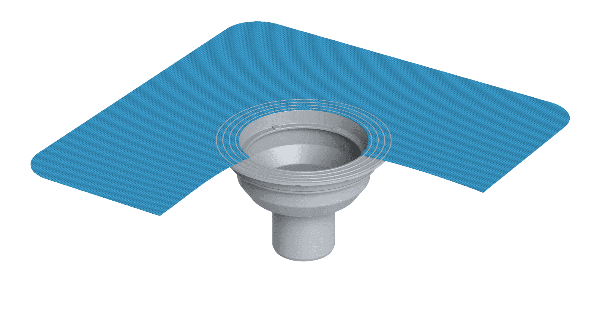 Insulation Compatible Floor Drains 140mm Membrane Ø 40 10X10 - Image 3