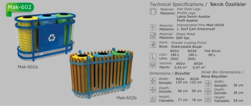 Product Spotlight: MAK-602 Recycling Waste Bin - Premium Waste Bins for UAE