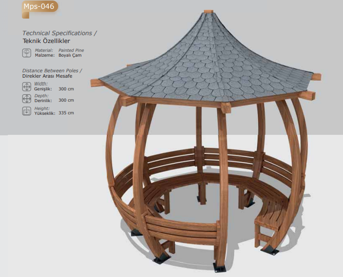 Product Spotlight: Curved Wooden Gazebo – Decorative Outdoo - Premium Camellias and Pergolas for UAE