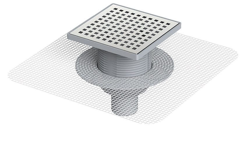 Insulation Compatible Floor Dr vs Maxiflow Line Chrome Grid 15x1: Be