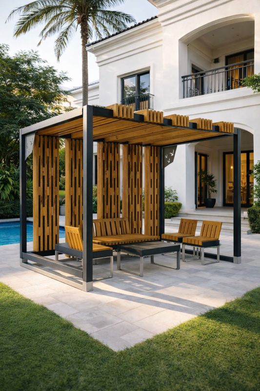 Top Applications of Camellias and Pergolas in UAE Commercial Project
