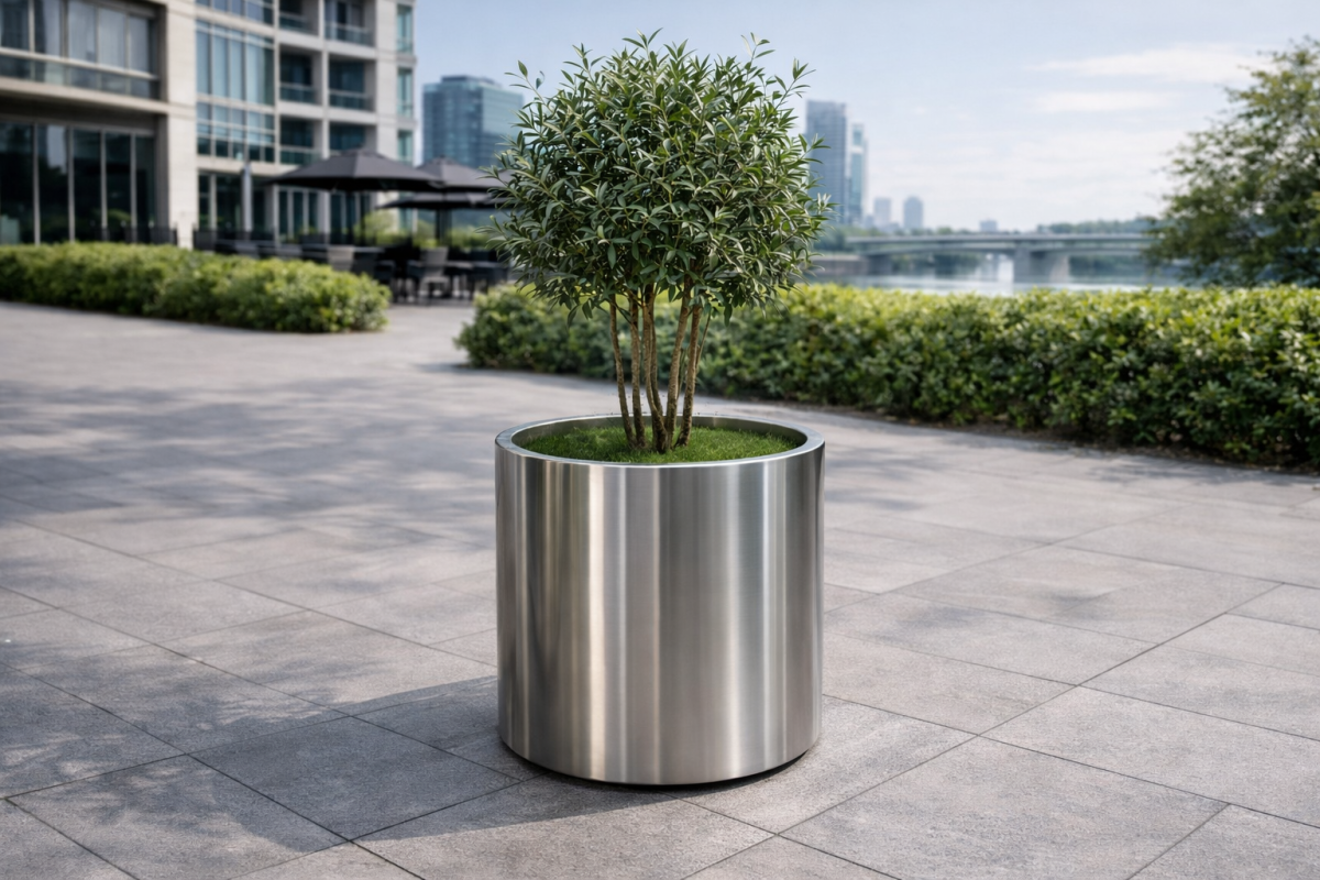 Why Malls in UAE Choose Inclina Stainless Steel Planter for Flower P